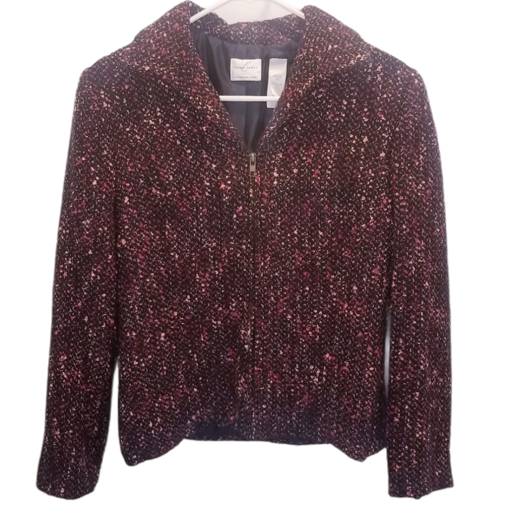 Emma James Petite Women's Size 8 8P Zip Up Sweater Jacket Petite Y2K Vintage